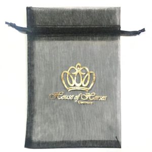 Custom Jewelry Pouch High-density Organza Bag with Hot-stamped Logo