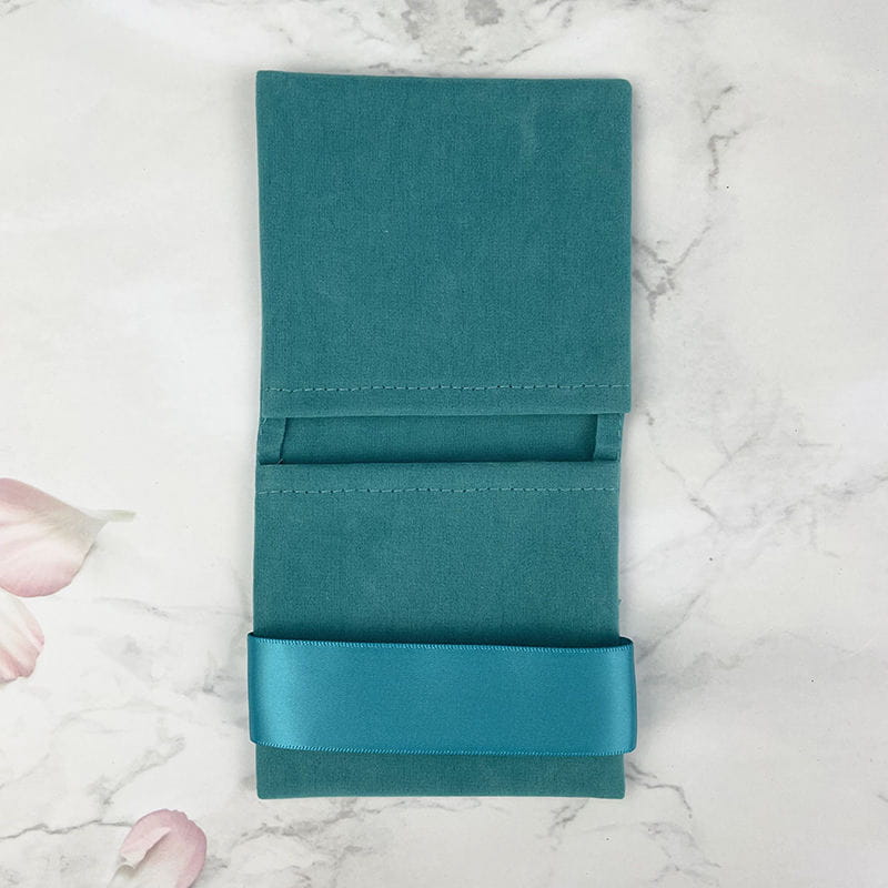 Custom Logo Jewellery Pouch Bag Microfiber Suede Velvet Earring Necklace Jewelry Bag Pouch Packaging With Insert Pad