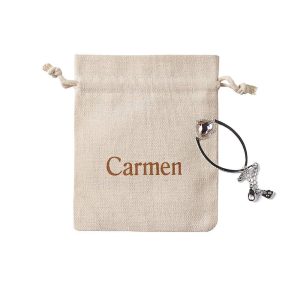 Eco Friendly Custom Logo Reusable Shopping Linen Storage or Christmas Candy Gift Jewelry Pouch with logo