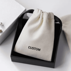 High Quality Cotton Linen Drawstring Jewelry Bag Recyclable Mini Customized Packaging Cotton Pouch With Logo