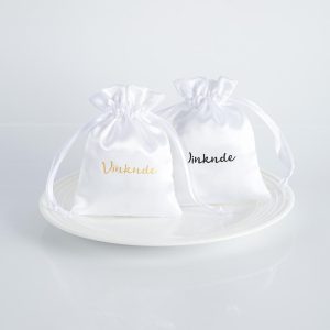 In-stock Manufacturer Supplies Silk Satin Drawstring Jewelry Storage Bags Printed logo Dust-proof Small Item Bags