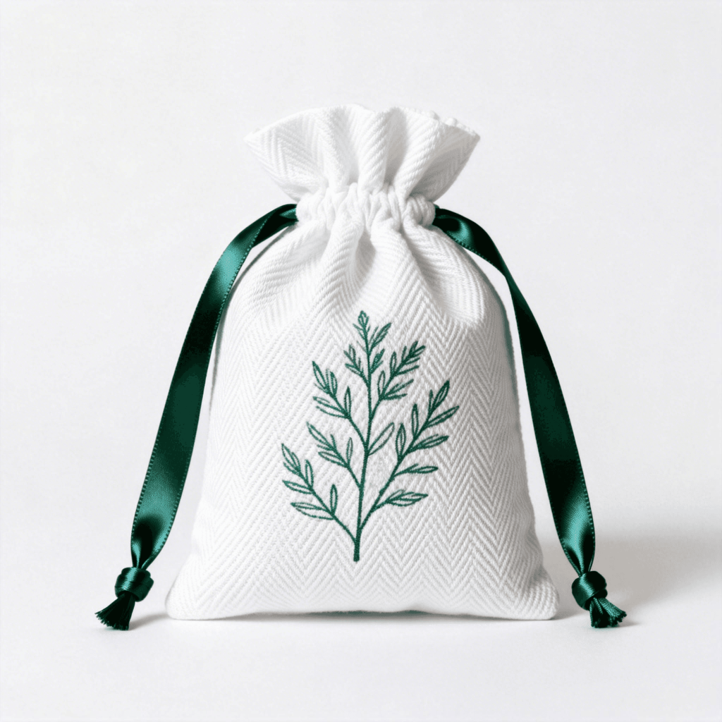 Organic Recycled Custom Cotton Dust Proof Bag Natural Fabric Cosmetic Cotton Bag for Eco-Friendly Brand Packaging