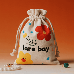 Promotion Custom Logo Printed Gift Organic Canvas Cotton Drawstring Bag Small Drawstring Bag for Jewelry Gift Dust