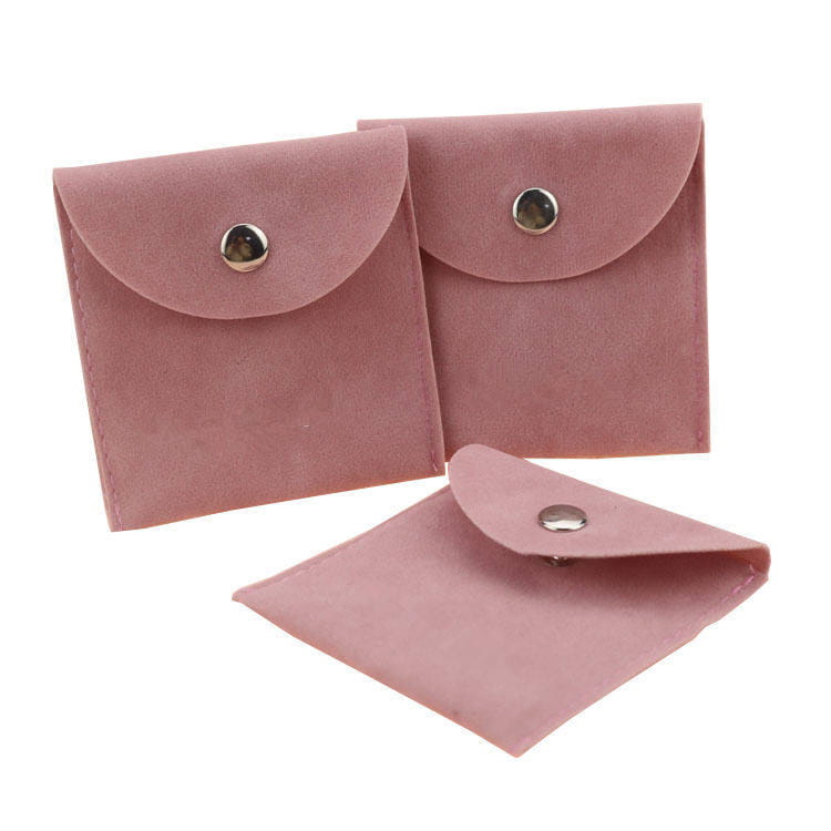 Suede Microfiber Jewelry Container Bag with Box and Insert Pad Cards Customizable Logo for Earrings and Other Delicate Pieces