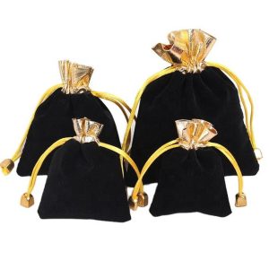 Velvet Bag Gift Bag Phnom Penh Bag Drawstring Recyclable Customized Size Customized Screen Printing Customized Color Accept