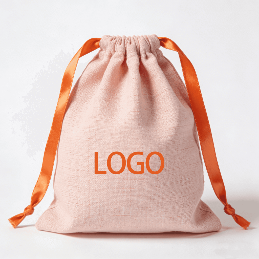 Wholesale Custom Logo Cotton Canvas Drawstring Bag Recyclable Cotton Dust Bag for Wallet Jewelry Watch Gift Packaging