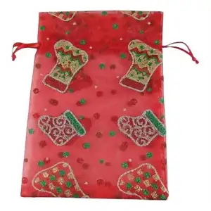 Christmas Organza Bag Socks
