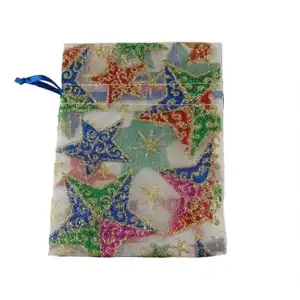 Christmas Organza Bag Stars