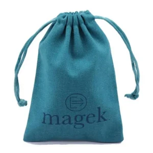 Colored Linen Drawstring Bag with Custom Logo