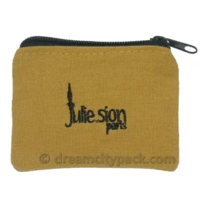 Cotton Zipper Pouches Cosmetic Bags with Embroidered Logo