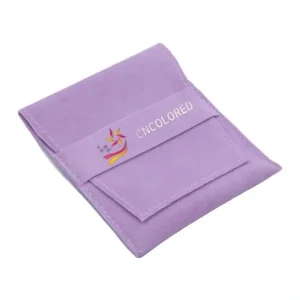 Custom Jewelry Pouch Velvet Envelope Bag with Band and Logo
