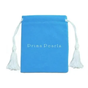 Custom Velvet Drawstring Bag with Tassels and Logo