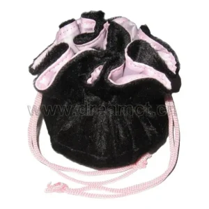 Faux Fur Circle with Satin Lining Black