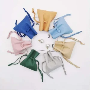 RTS Free Sample Custom Microfiber Elegant Cosmetic Gift Storage Packing Bag Fashion Logo Printed for Promotion Gift