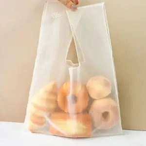 Matte Organza Biodegradable Durable Eco-Friendly Recyclable Shopping Bag Handbag Gift Storage Wrist Knot Transparent Silk Screen