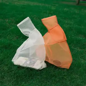 Matte Organza Biodegradable Durable Eco-Friendly Recyclable Shopping Bag Handbag Gift Storage Wrist Knot Transparent Silk Screen1
