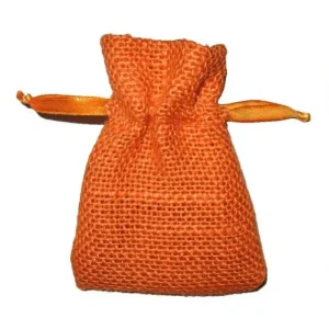 Natural Jute Drawstring Bags with Ribbon Drawstring