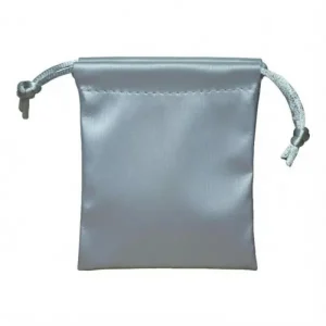 Personalized Metallic Faux Leather Jewellery Drawstring Pouch