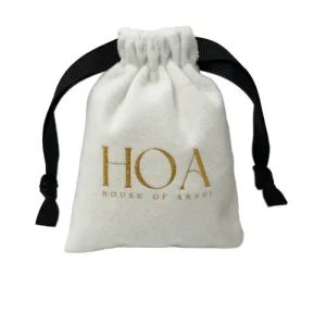 Recyclable Custom Printing Logo White Velvet Bag Flannelette Jewelry Pouch Perfume Candle Pearl Velvet Drawstring Pouch