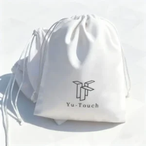 Recyclable Custom Screen Printed Logo Velvet Jewelry Gift Bag High Quality Soft Fabric Jewelry Drawstring Pouch