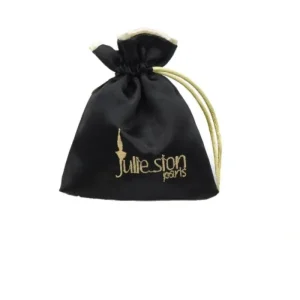 Satin Lined Satin Bag with Tassels and Custom Embroidery