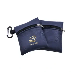 Small Golf Ball Bag with Zipper and Carabiner Hook