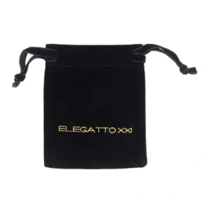 Velvet Jewelry Pouch with Custom Gold Foil Printing