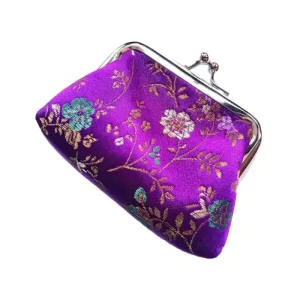 Wholesale Brocade Silk Clutch Bag Coin Pouch Essentials Bag