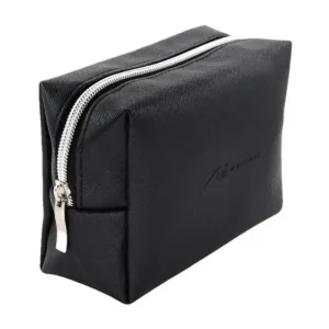 Wholesale Compact Leather Travel Toiletry Bag Small Essentials Bag with Zipper