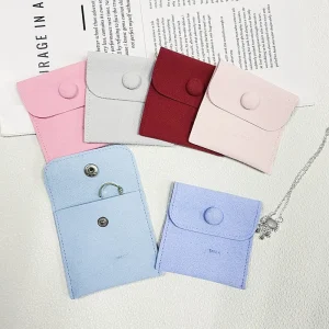 RTS ZXF Personalized Custom logo Branded Microfiber Small Gift Bags for Earrings